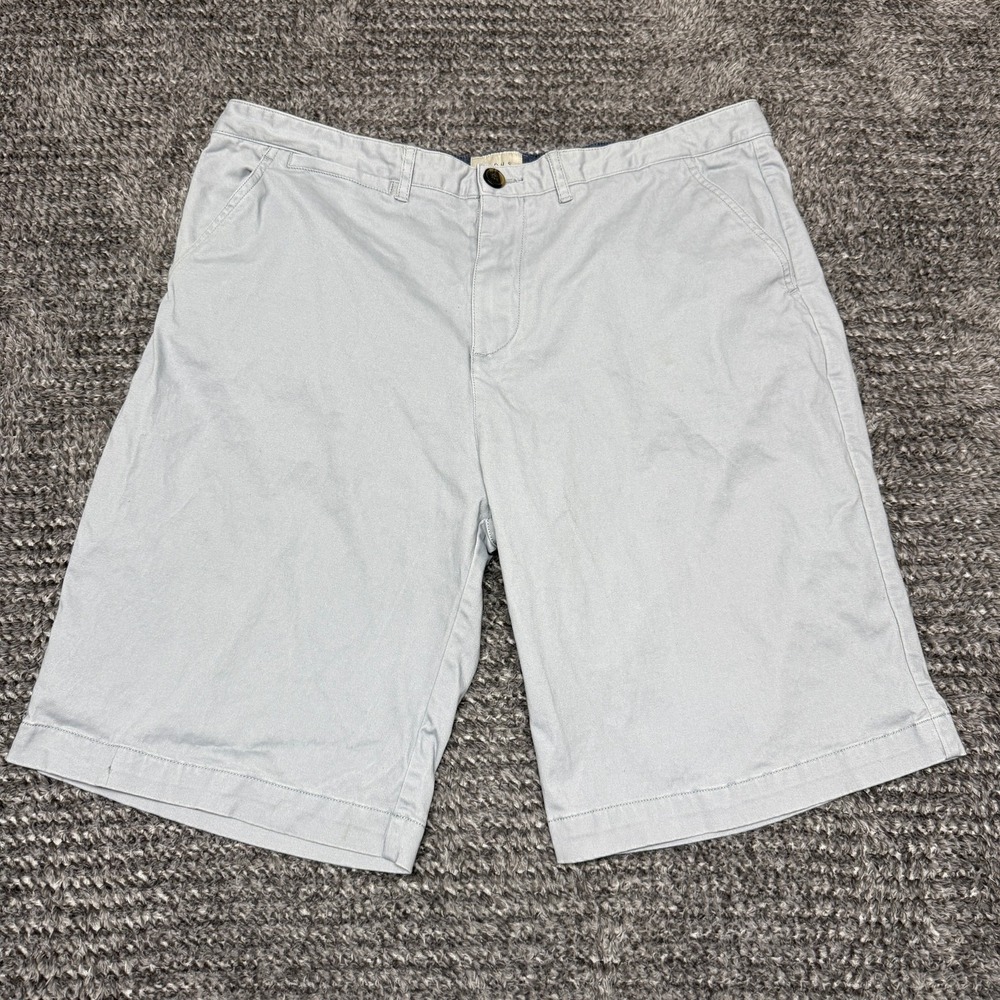Jachs Mens Chino Shorts 38 Light Gray Casual‎ Flat Front Lightweight